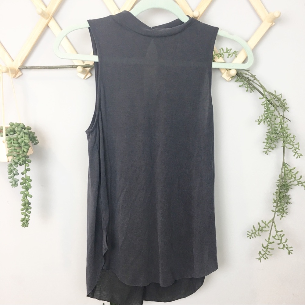 NWT AEO • soft n sleek High neck open back top XXS